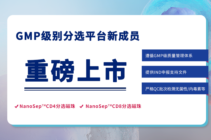 GMP级别CD4分选磁珠、CD8分选磁珠重磅上市！